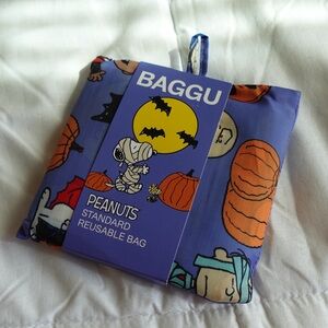 NWT BAGGU Peanuts Standard Reuseable Bag in Pumpkin Patch